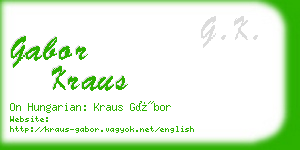 gabor kraus business card